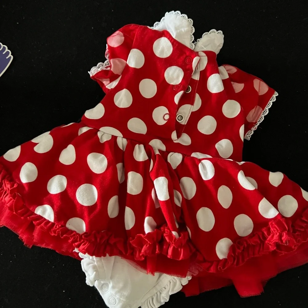 Disney Red & White Polka Dot Minnie Costume Dress - Picture 4 of 5